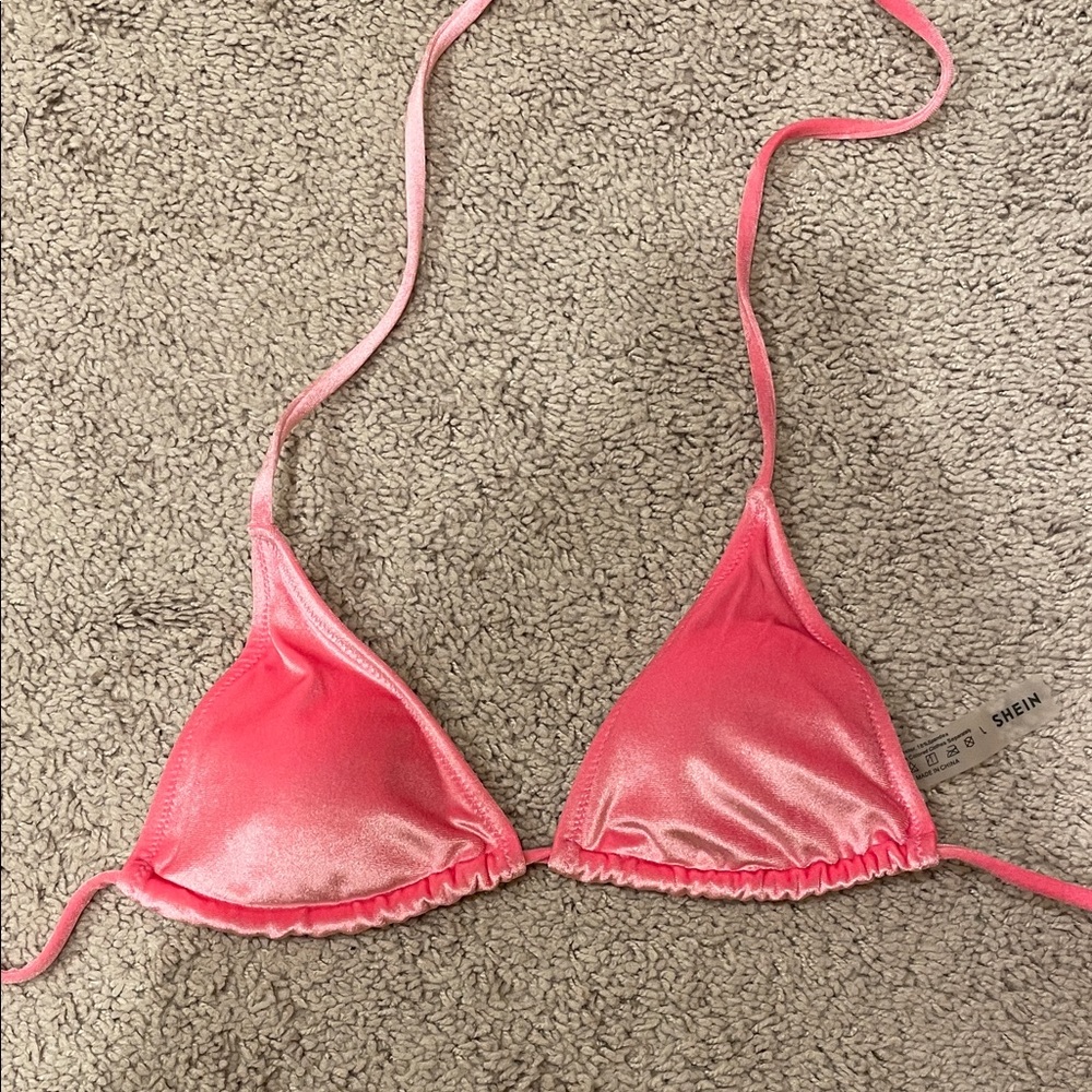 SHEIN Pink Bikini Top